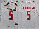 Texas Tech Red Raiders 5 Patrick Mahomes II White C Patch College Football Jersey,baseball caps,new era cap wholesale,wholesale hats